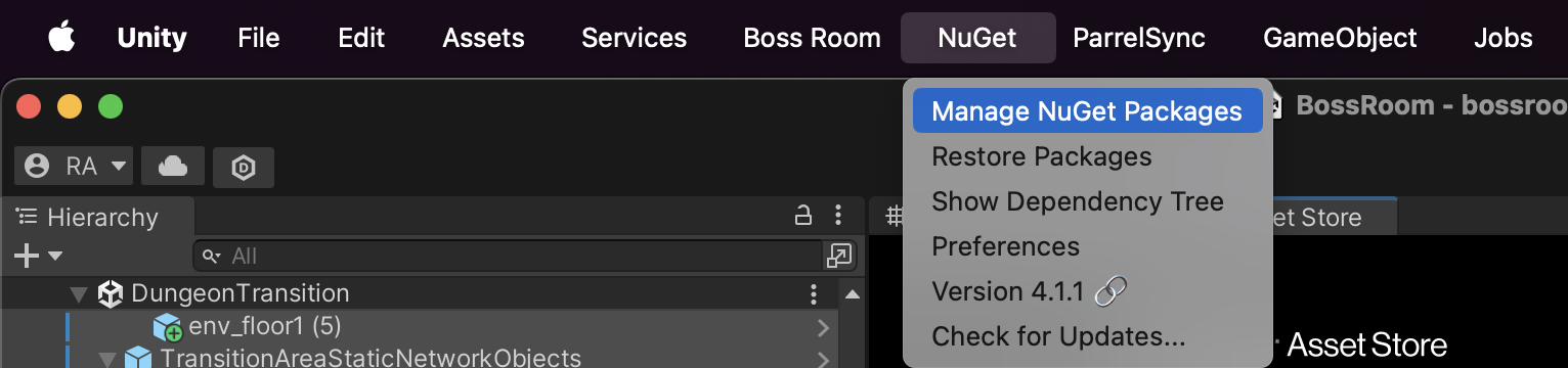Opening Nuget