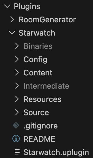 Example of folder structure