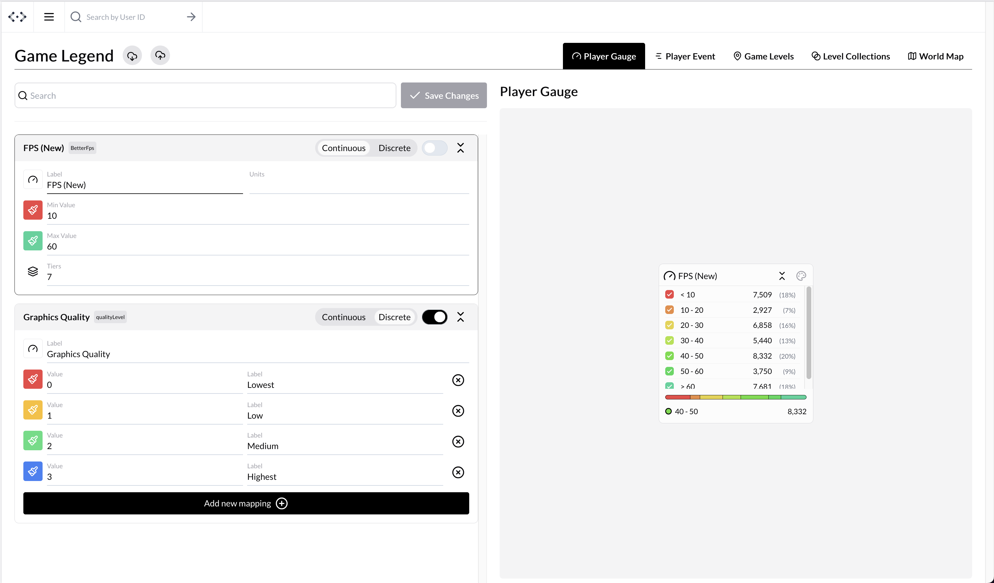 Gauge Configuration Game Legend Page